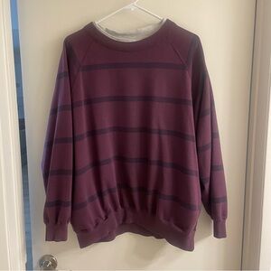 Vintage Striped purple crew neck